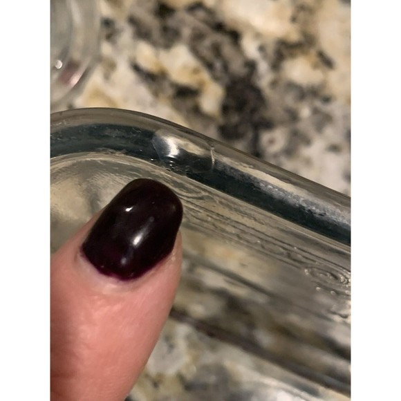 Vtg Fire-King Glass Philbe Sapphire Blue Rectangular Baker with Lid 1 Pint USA - Picture 6 of 11